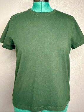 Madewell Forest Green Crewneck Tee Size L Cotton Short Sleeve Minimalist Basic